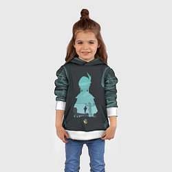 Толстовка-худи детская ВЕНТИ VENTI ГЕНШИН, цвет: 3D-белый — фото 2