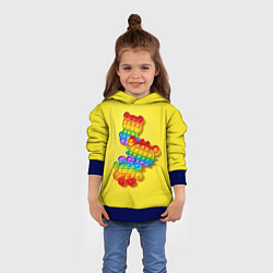 Толстовка-худи детская АНТИСТРЕСС ПОП ИТ POP IT, цвет: 3D-синий — фото 2