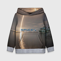 Толстовка-худи детская SpaceX Dragon 2, цвет: 3D-меланж