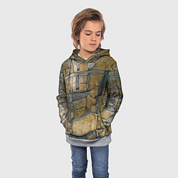 Толстовка-худи детская Современное искусство, цвет: 3D-меланж — фото 2