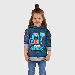 Толстовка-худи детская ЭШ Ash Brawl Stars, цвет: 3D-меланж — фото 2