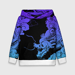 Толстовка-худи детская Дракон Dragon, цвет: 3D-белый