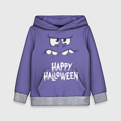 Толстовка-худи детская HAPPY HALLOWEEN, цвет: 3D-меланж