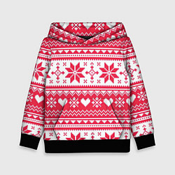 Толстовка-худи детская Новогодний уют, цвет: 3D-черный