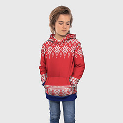 Толстовка-худи детская Зимний лес, цвет: 3D-синий — фото 2