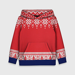 Толстовка-худи детская Зимний лес, цвет: 3D-синий