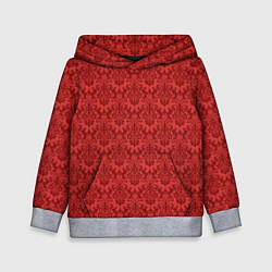 Толстовка-худи детская Красная готика, цвет: 3D-меланж