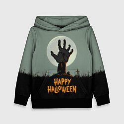 Толстовка-худи детская Happy Halloween, цвет: 3D-черный
