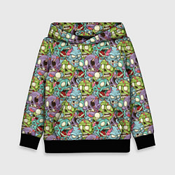 Толстовка-худи детская Зомби, цвет: 3D-черный