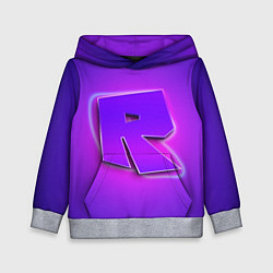 Толстовка-худи детская ROBLOX NEON LOGO РОБЛОКС, цвет: 3D-меланж