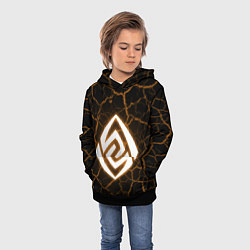Толстовка-худи детская ГЕО GEO СТИХИЯ, цвет: 3D-черный — фото 2
