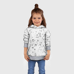 Толстовка-худи детская Утренний дождь, цвет: 3D-меланж — фото 2