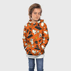 Толстовка-худи детская Хэллоуинские шалости, цвет: 3D-белый — фото 2