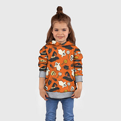 Толстовка-худи детская Хэллоуинские шалости, цвет: 3D-меланж — фото 2