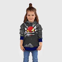 Толстовка-худи детская Geometry Dash: Fragments, цвет: 3D-синий — фото 2