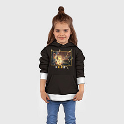 Толстовка-худи детская Зинуцу Агацума входит в режим боя, цвет: 3D-белый — фото 2