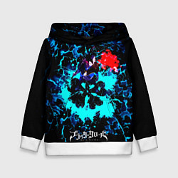 Толстовка-худи детская Аста - Чёрный Клевер, цвет: 3D-белый