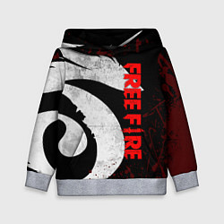 Толстовка-худи детская GARENA FREE FIRE, ЛОГО ИГРЫ ДРАКОН, цвет: 3D-меланж