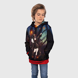 Толстовка-худи детская Ху Тао Hu Tao, цвет: 3D-красный — фото 2