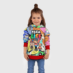 Толстовка-худи детская Toca Life: Heroes, цвет: 3D-красный — фото 2