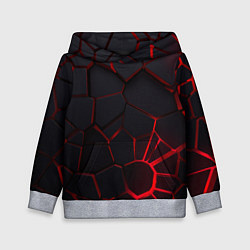 Толстовка-худи детская Адские 3D плиты 3Д геометрия плиты, цвет: 3D-меланж