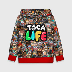 Толстовка-худи детская Toca Life, цвет: 3D-красный