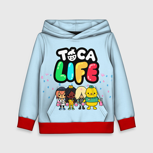 Детская толстовка Toca Life: Logo / 3D-Красный – фото 1