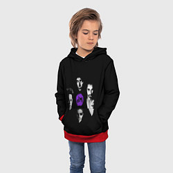 Толстовка-худи детская Depeche mode band, цвет: 3D-красный — фото 2
