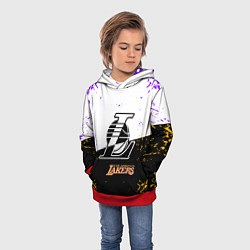 Толстовка-худи детская Коби Брайант Los Angeles Lakers,, цвет: 3D-красный — фото 2