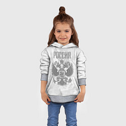 Толстовка-худи детская Герб России, цвет: 3D-меланж — фото 2