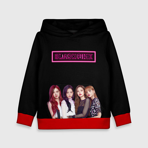 Детская толстовка BLACKPINK NEON / 3D-Красный – фото 1