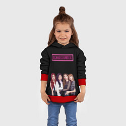 Толстовка-худи детская BLACKPINK NEON, цвет: 3D-красный — фото 2