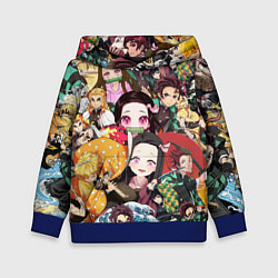 Толстовка-худи детская КЛИНОК РАССЕКАЮЩИЙ СТИКЕРБОМБИНГ, цвет: 3D-синий