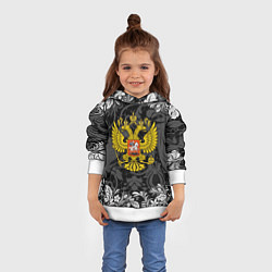 Толстовка-худи детская Российская Федерация, цвет: 3D-белый — фото 2