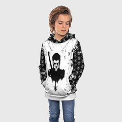 Толстовка-худи детская Берсерк Berserk, цвет: 3D-белый — фото 2
