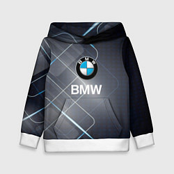 Толстовка-худи детская BMW Logo, цвет: 3D-белый