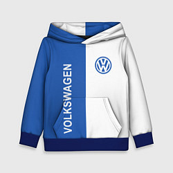 Толстовка-худи детская Volkswagen, ФОЛЬКСВАГЕН, цвет: 3D-синий