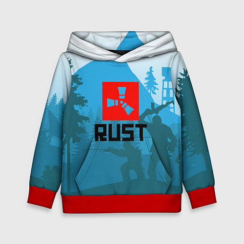 Детская толстовка Выживалка Раст / 3D-Красный – фото 1