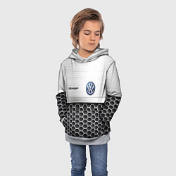 Толстовка-худи детская Volkswagen Стальная решетка, цвет: 3D-меланж — фото 2