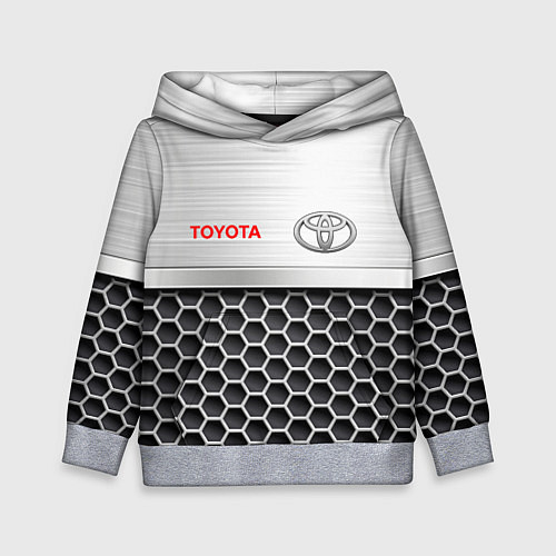 Детская толстовка Toyota Стальная решетка / 3D-Меланж – фото 1
