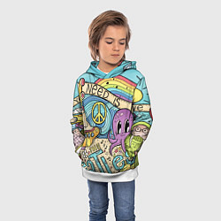 Толстовка-худи детская All you need is The Beatles, цвет: 3D-белый — фото 2