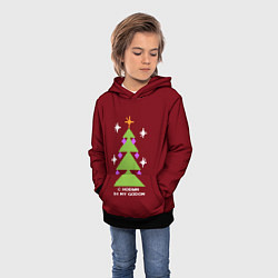 Толстовка-худи детская С новым оh my godom, цвет: 3D-черный — фото 2