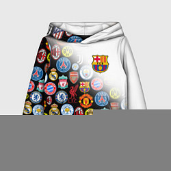 Толстовка-худи детская FC BARCELONA LOGOBOMBING, цвет: 3D-черный