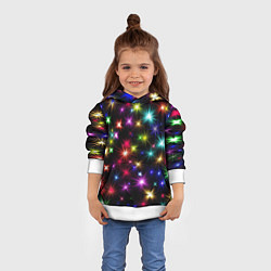 Толстовка-худи детская ПРАЗДНИЧНЫЕ ОГОНЬКИ, цвет: 3D-белый — фото 2
