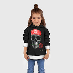 Толстовка-худи детская GNR Skull, цвет: 3D-белый — фото 2