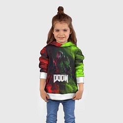 Толстовка-худи детская Doomguy Doom, цвет: 3D-белый — фото 2
