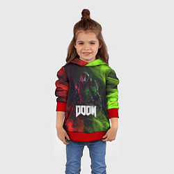 Толстовка-худи детская Doomguy Doom, цвет: 3D-красный — фото 2
