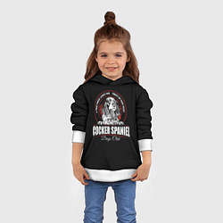 Толстовка-худи детская Кокер-Спаниель Cocker Spaniel, цвет: 3D-белый — фото 2