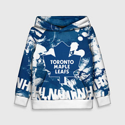 Толстовка-худи детская Торонто Мейпл Лифс, Toronto Maple Leafs, цвет: 3D-белый
