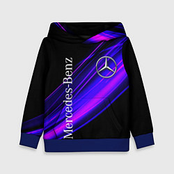 Толстовка-худи детская MERCEDES-BENZ МЕРСЕДЕС-БЕНЗ ПУРПУРНЫЙ, цвет: 3D-синий